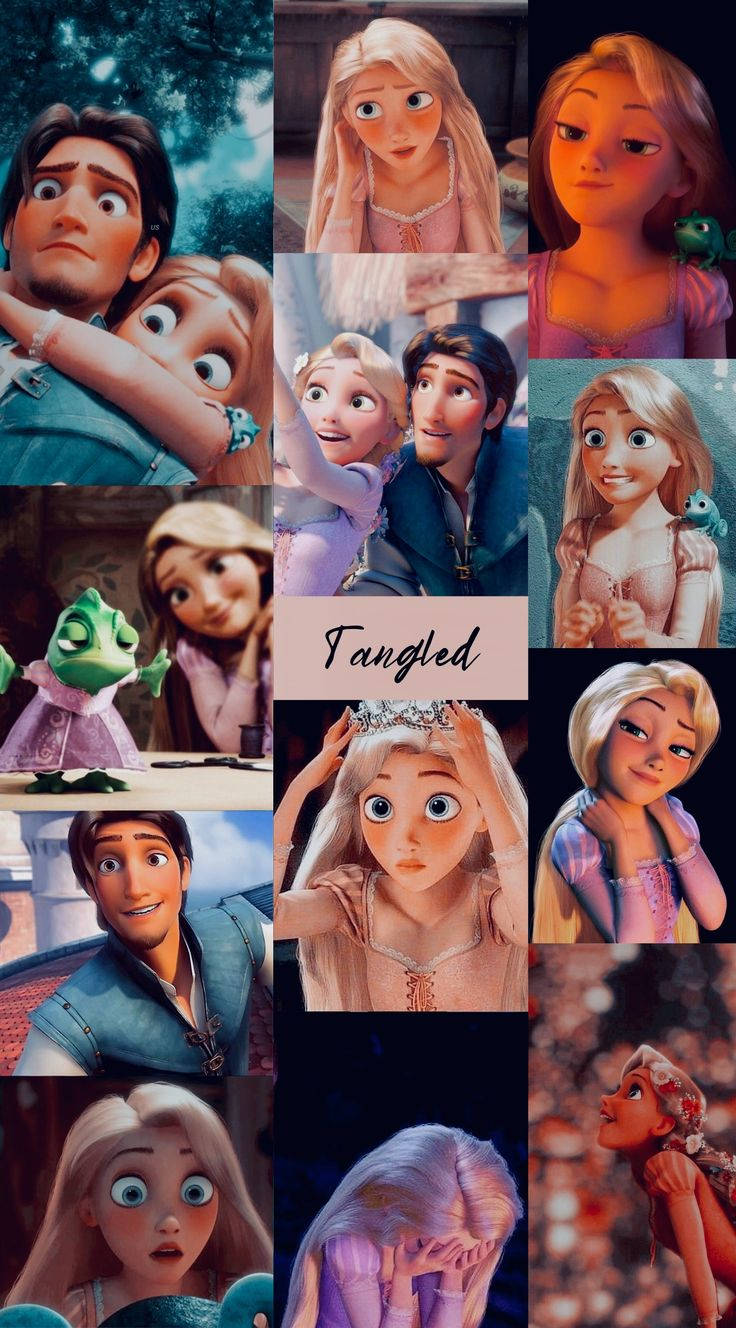 Tangled Collage Aesthetic Cartoon Disney Background