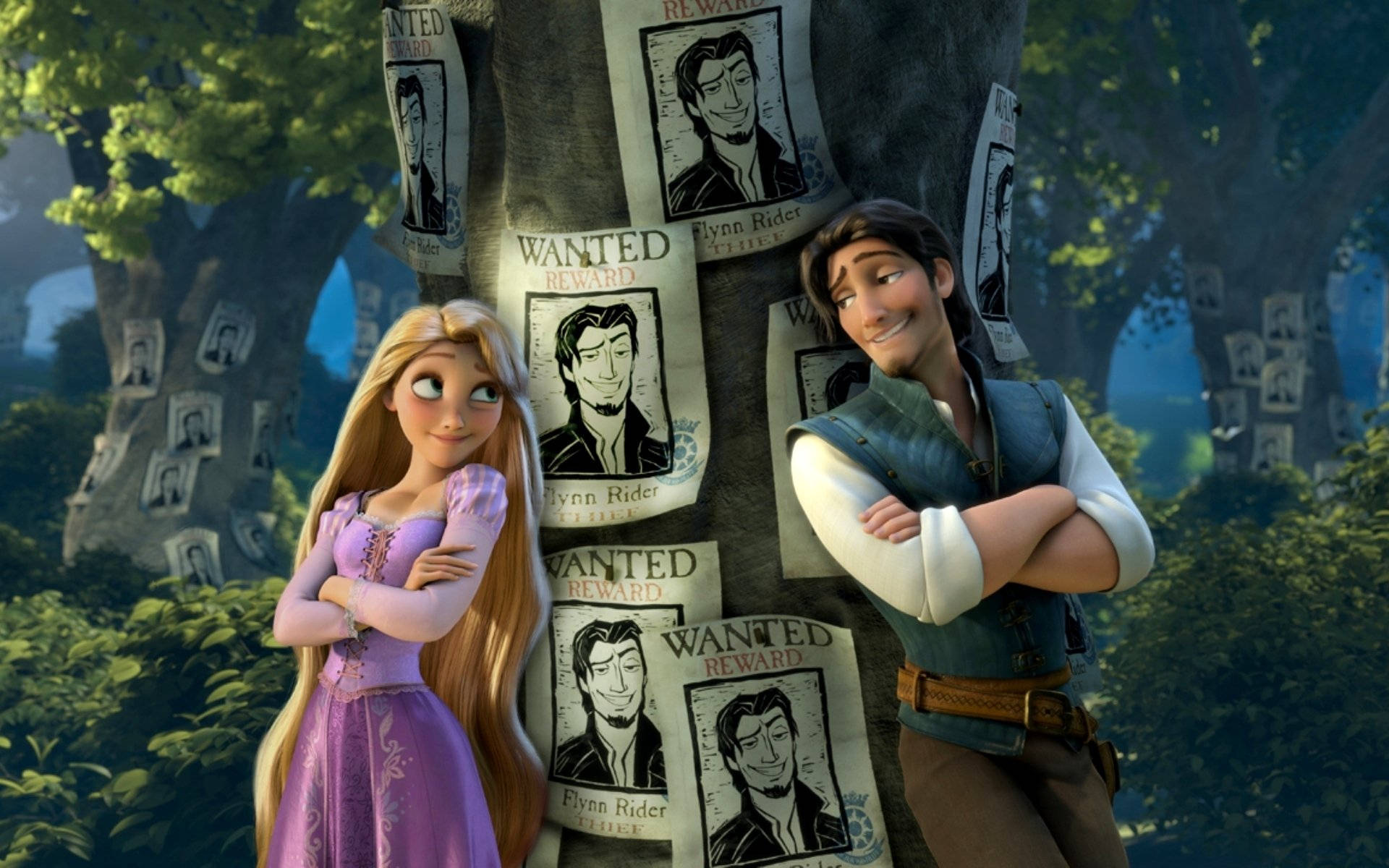 Tangled Rapunzel And Flynn Background