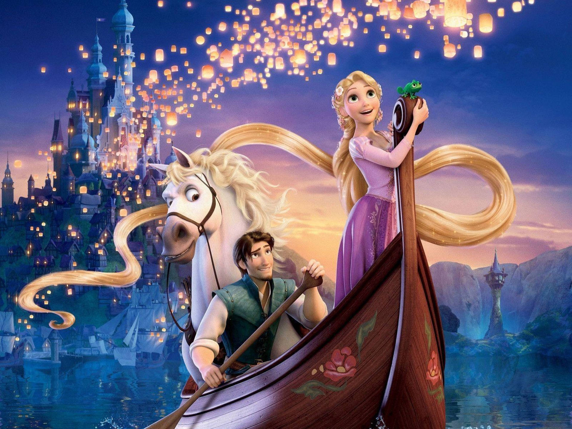 Tangled Rapunzel And Flynn Disney 4k Ultra Wide Background