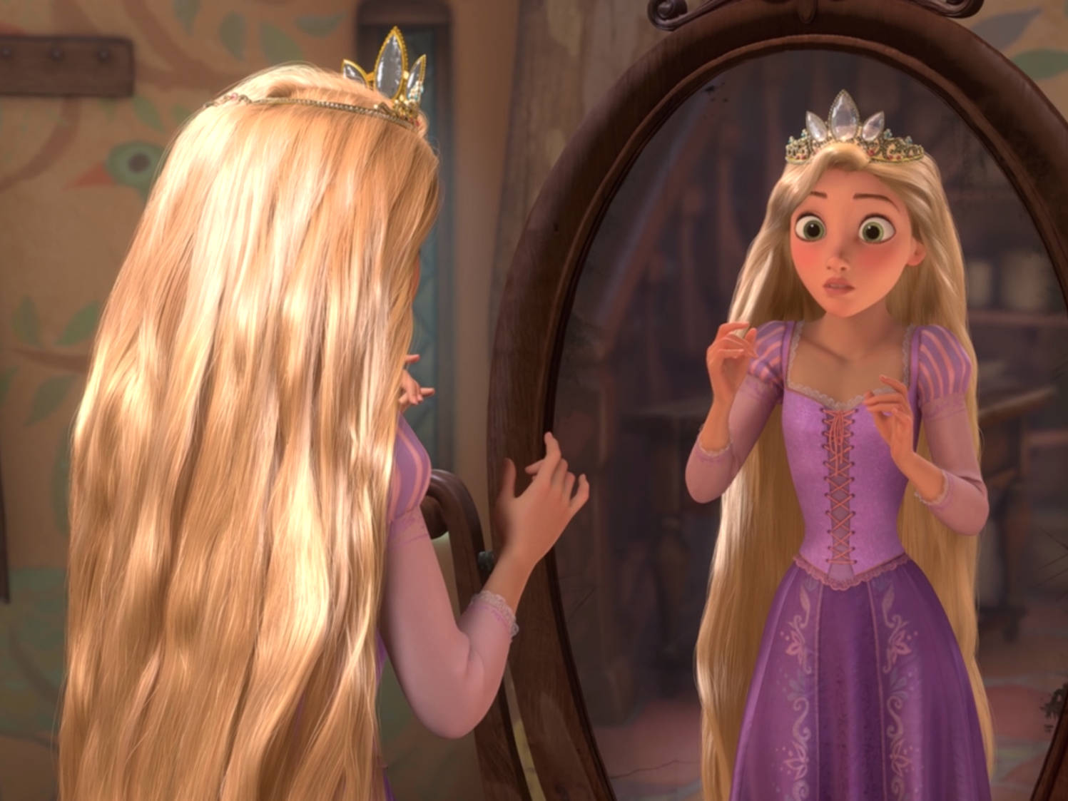 Tangled Rapunzel Crown Jewel Background