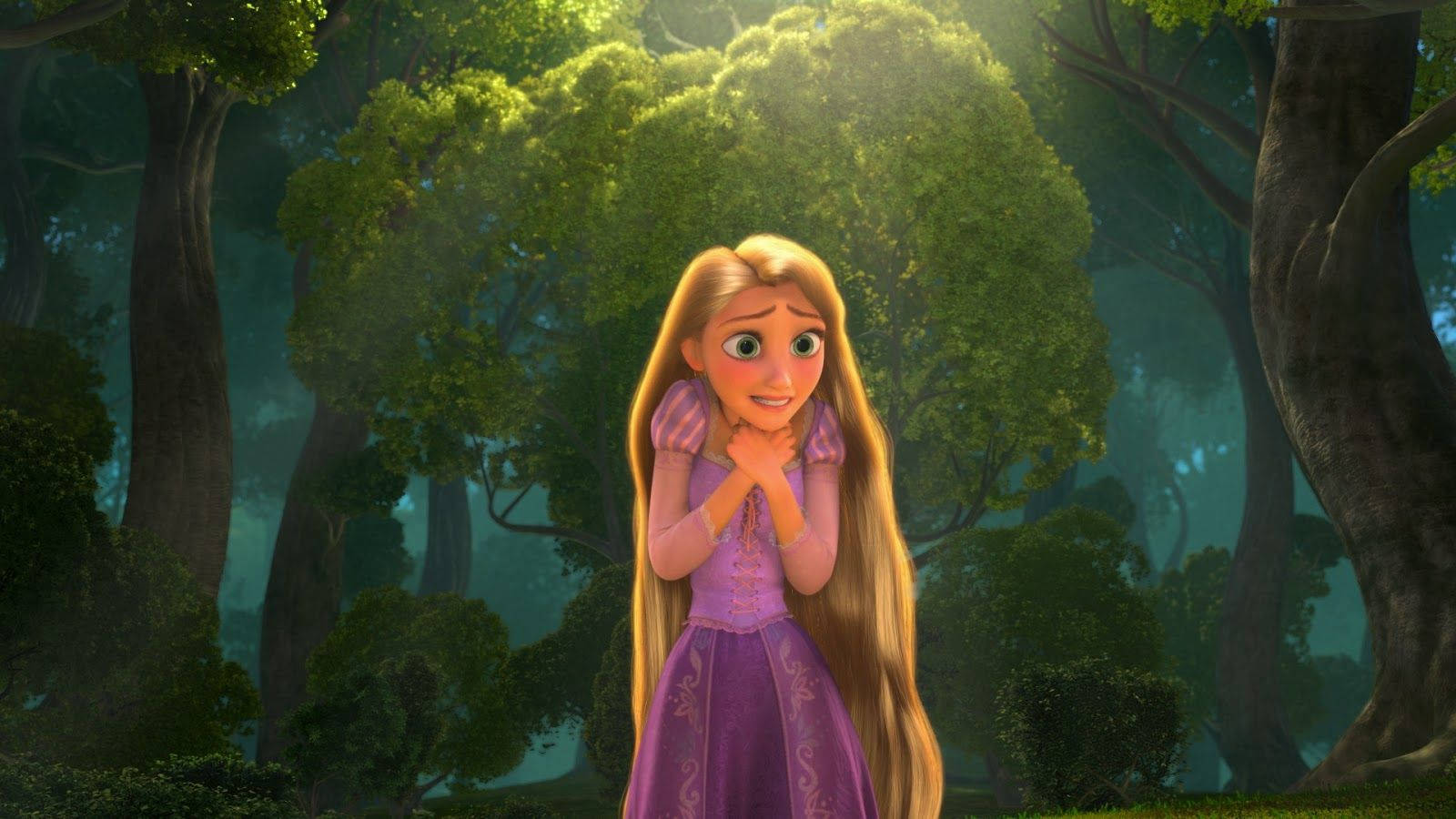Tangled Rapunzel In The Forest Background
