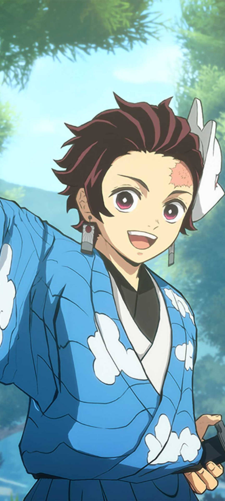 Tanjiro Aesthetic With Kimono Background