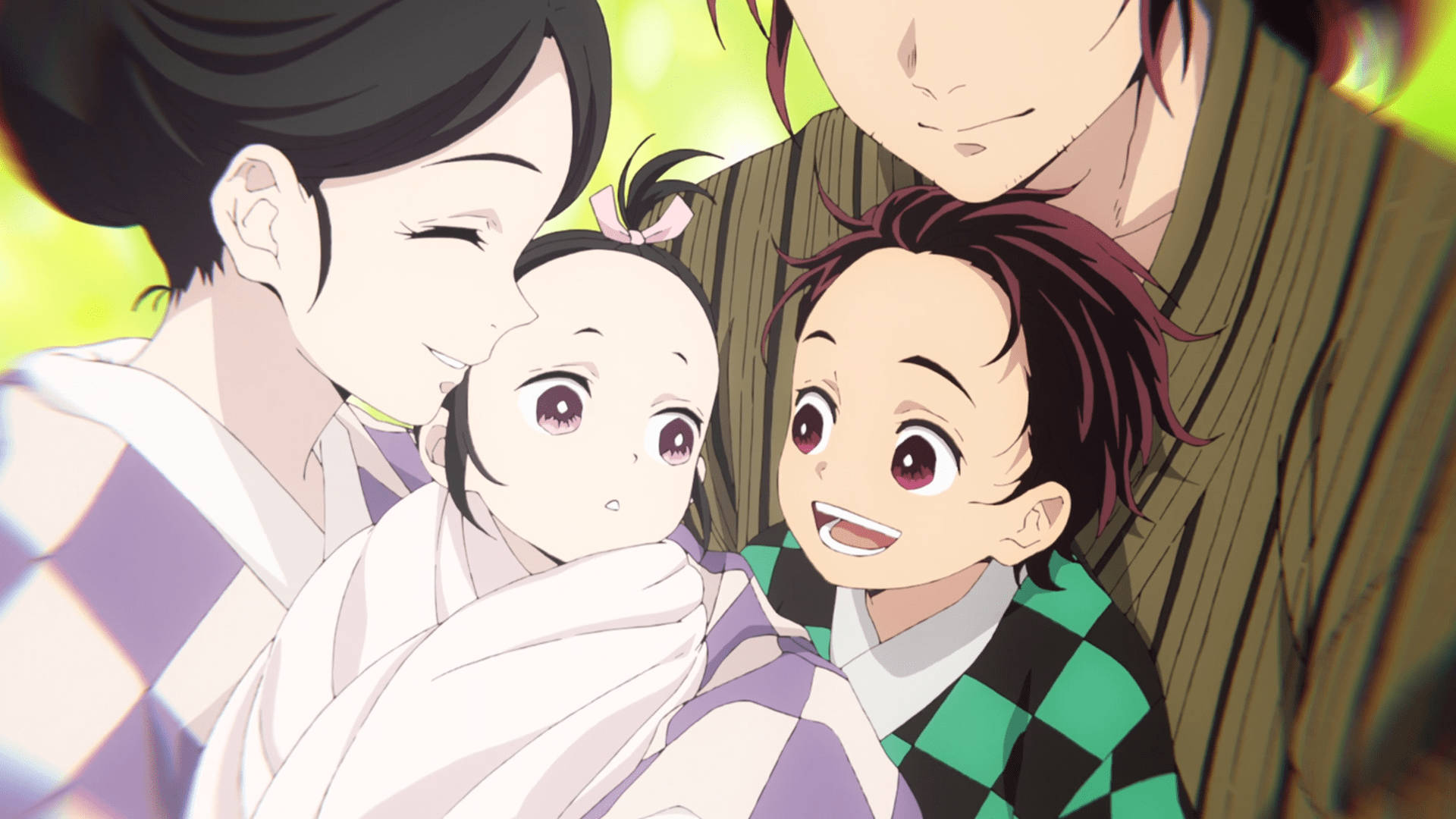 Tanjiro And His Family Happily Reunited. Background