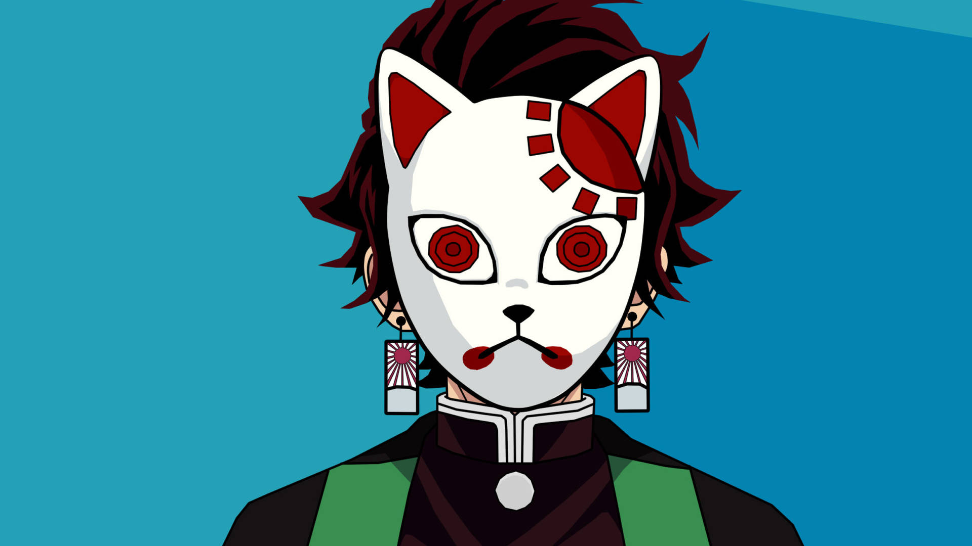 Tanjiro Demon Slayer Mask Graphic Background