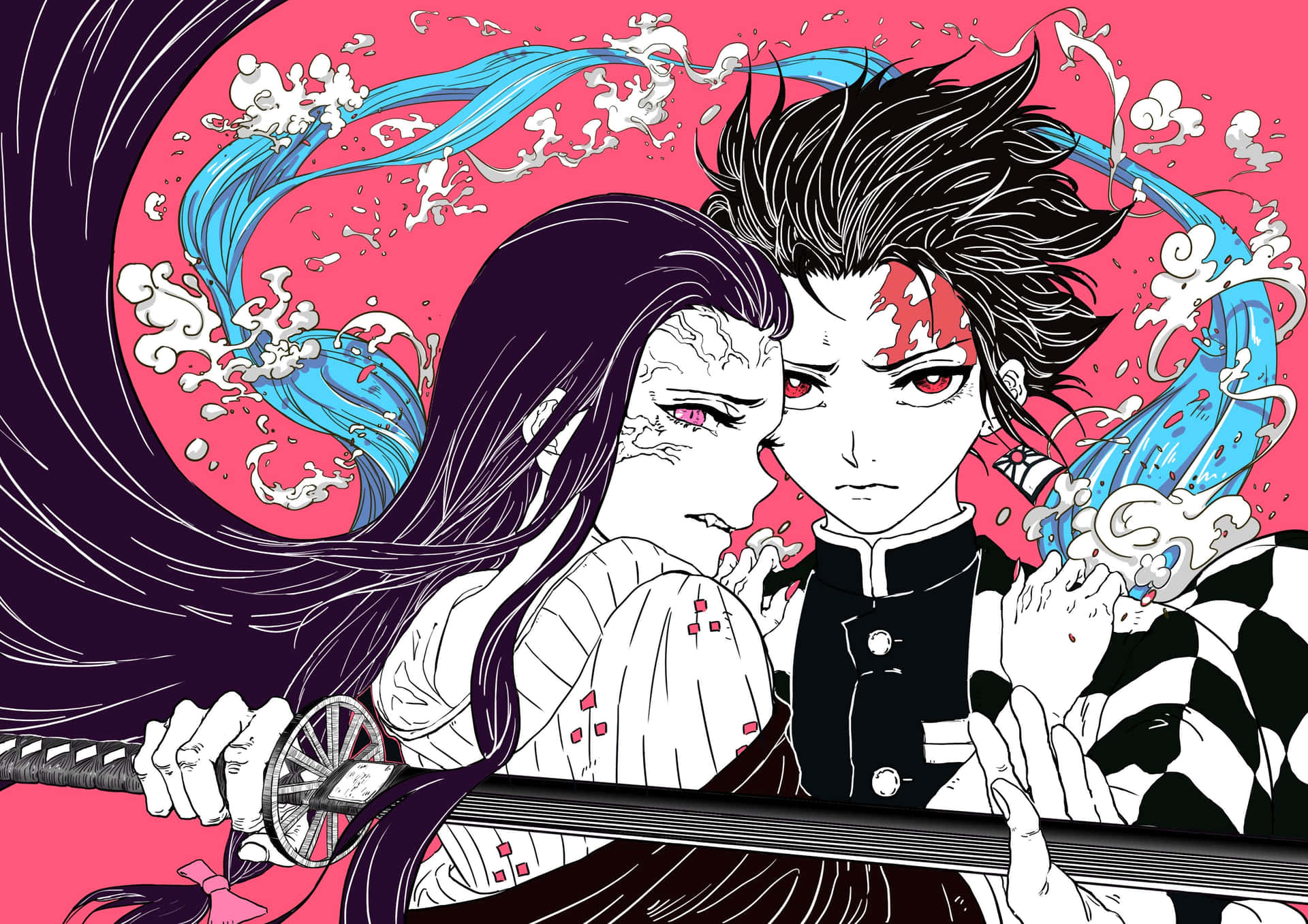 Tanjirou And Nezuko, The Dynamic Duo Of The Mugen Train Background
