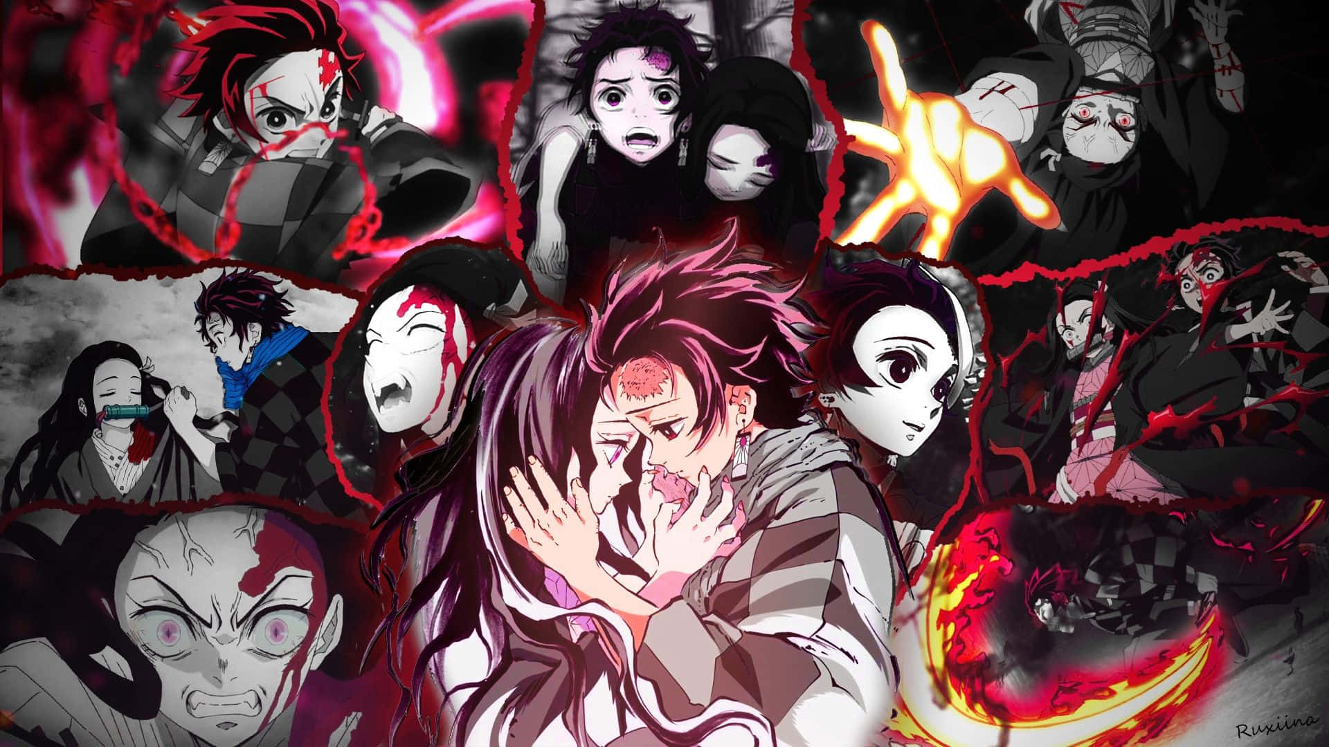 Tanjirou Nezuko Demon Slayer Laptop Background