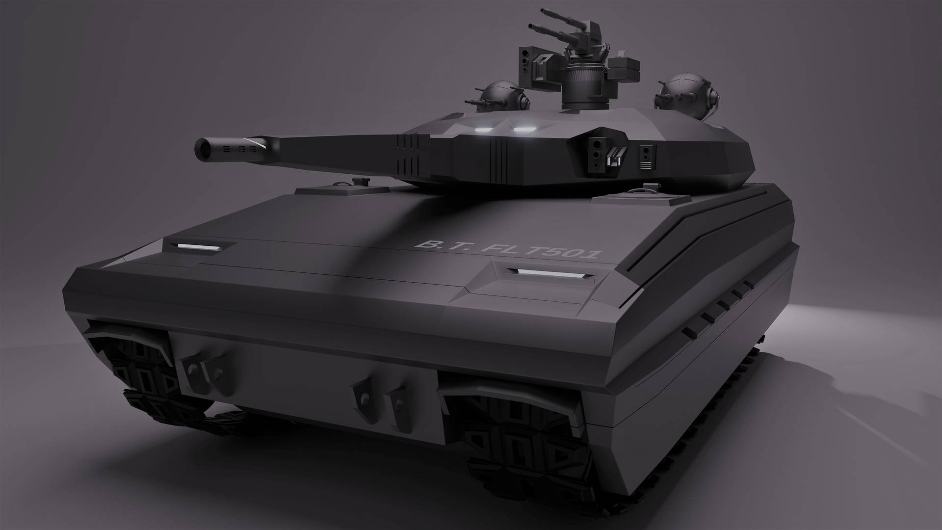 Tank Digitally Rendered Model Background