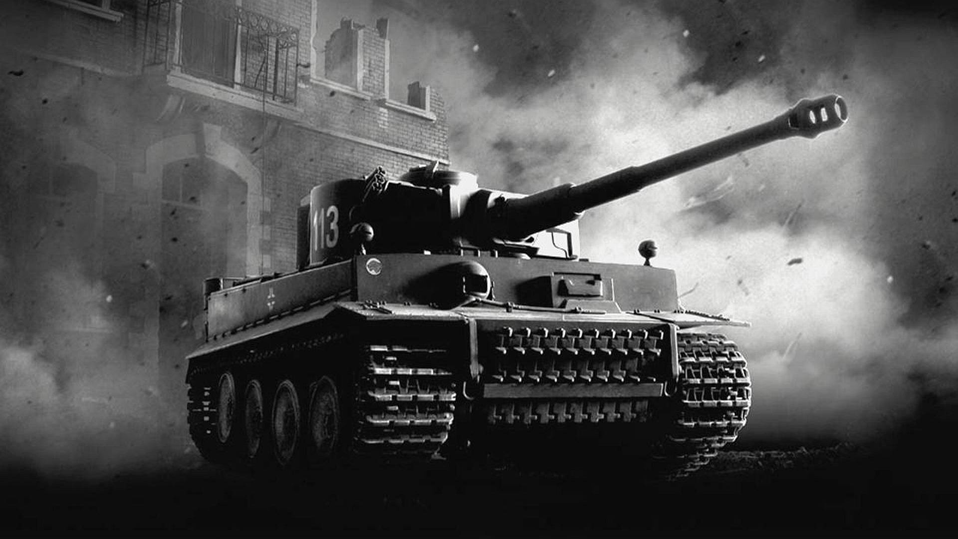Tank In Dark Grey Color Background