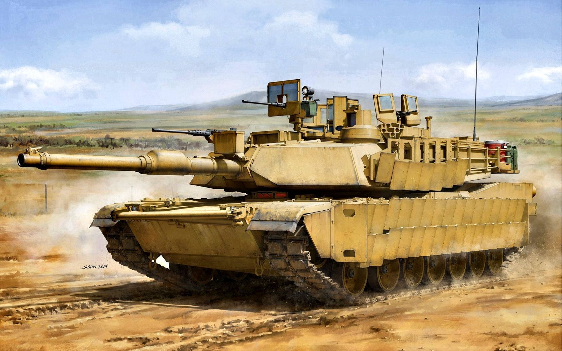 Tank M1 Abrams Model Background