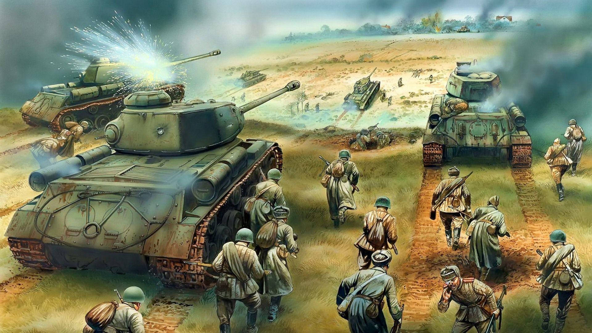 Tanks And Soldiers Background