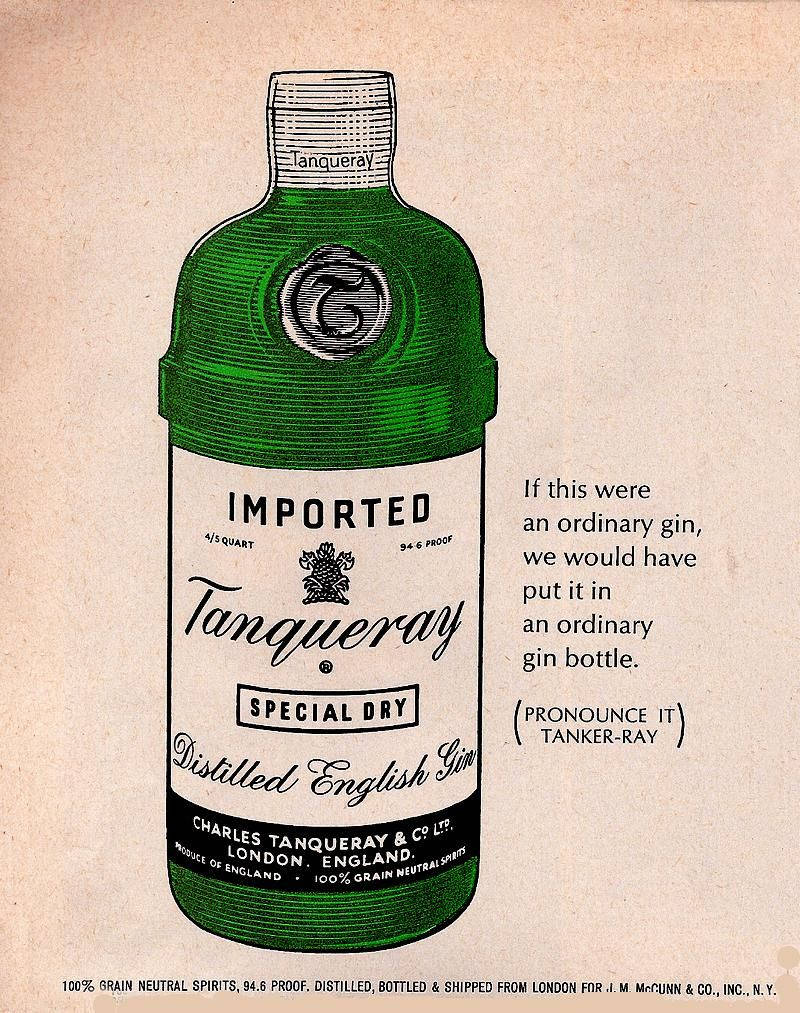 Tanqueray Gin Vintage Ad Poster