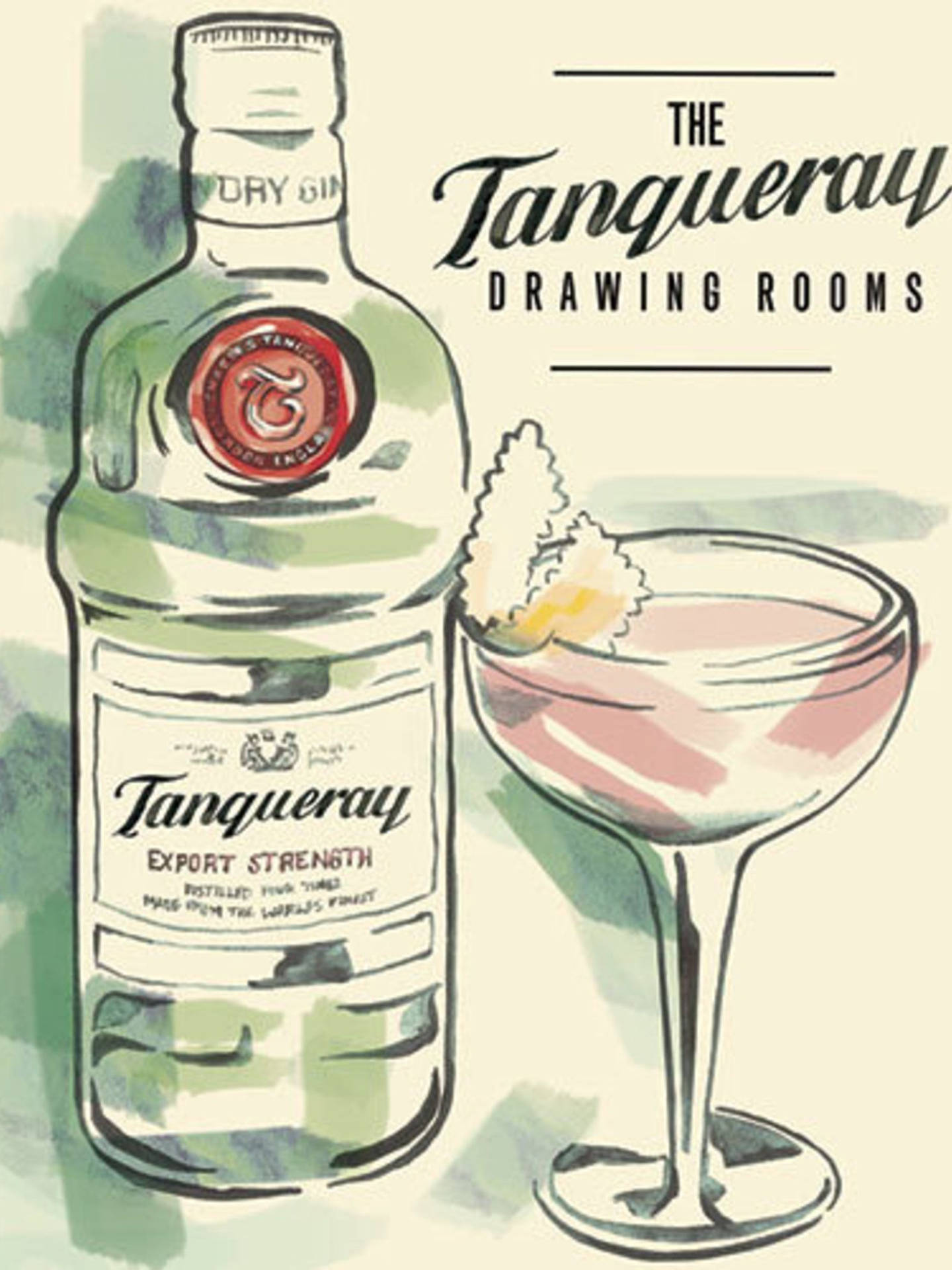 Tanqueray Gin Vintage Style Poster