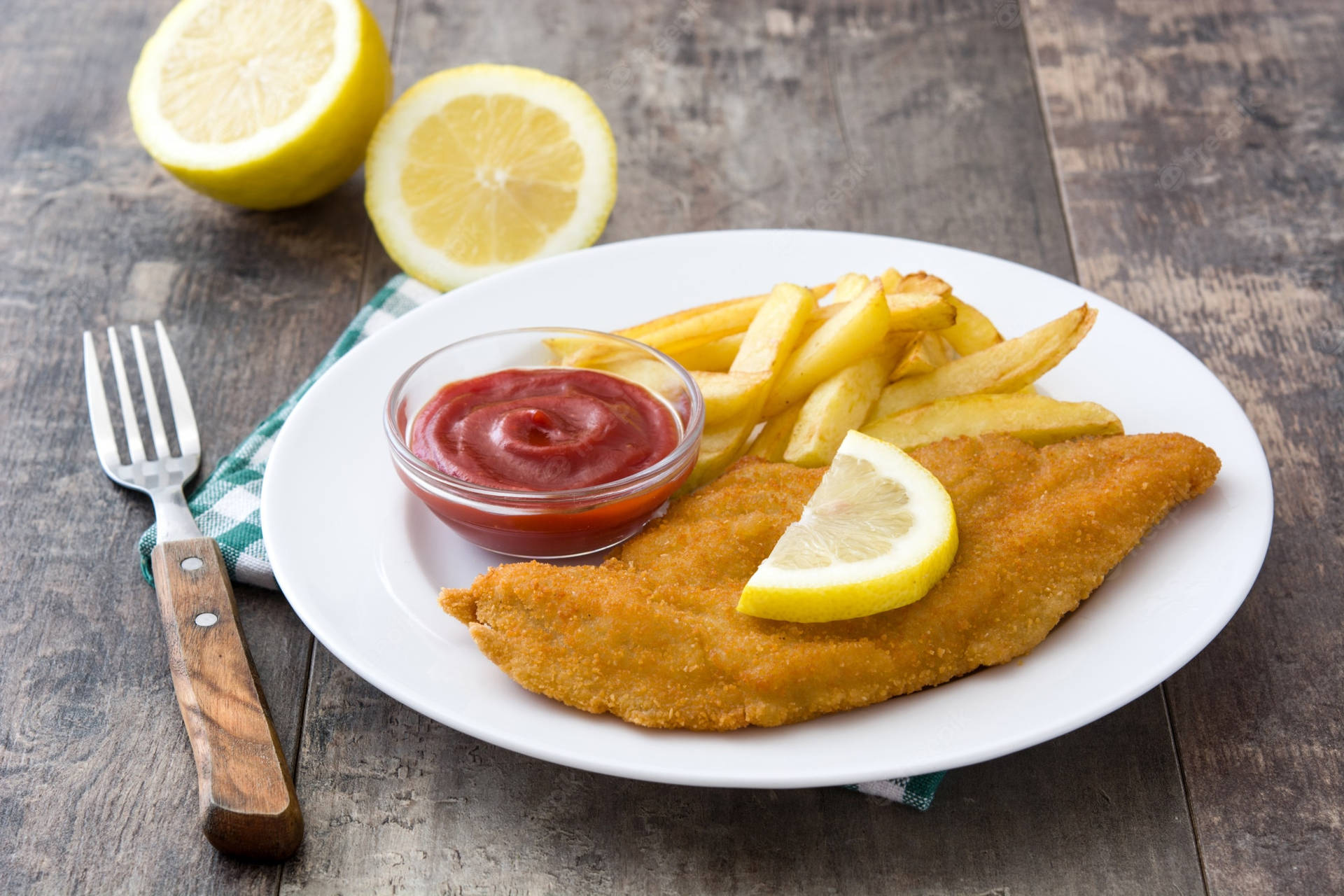 Tantalizing Golden Brown Wiener Schnitzel Background