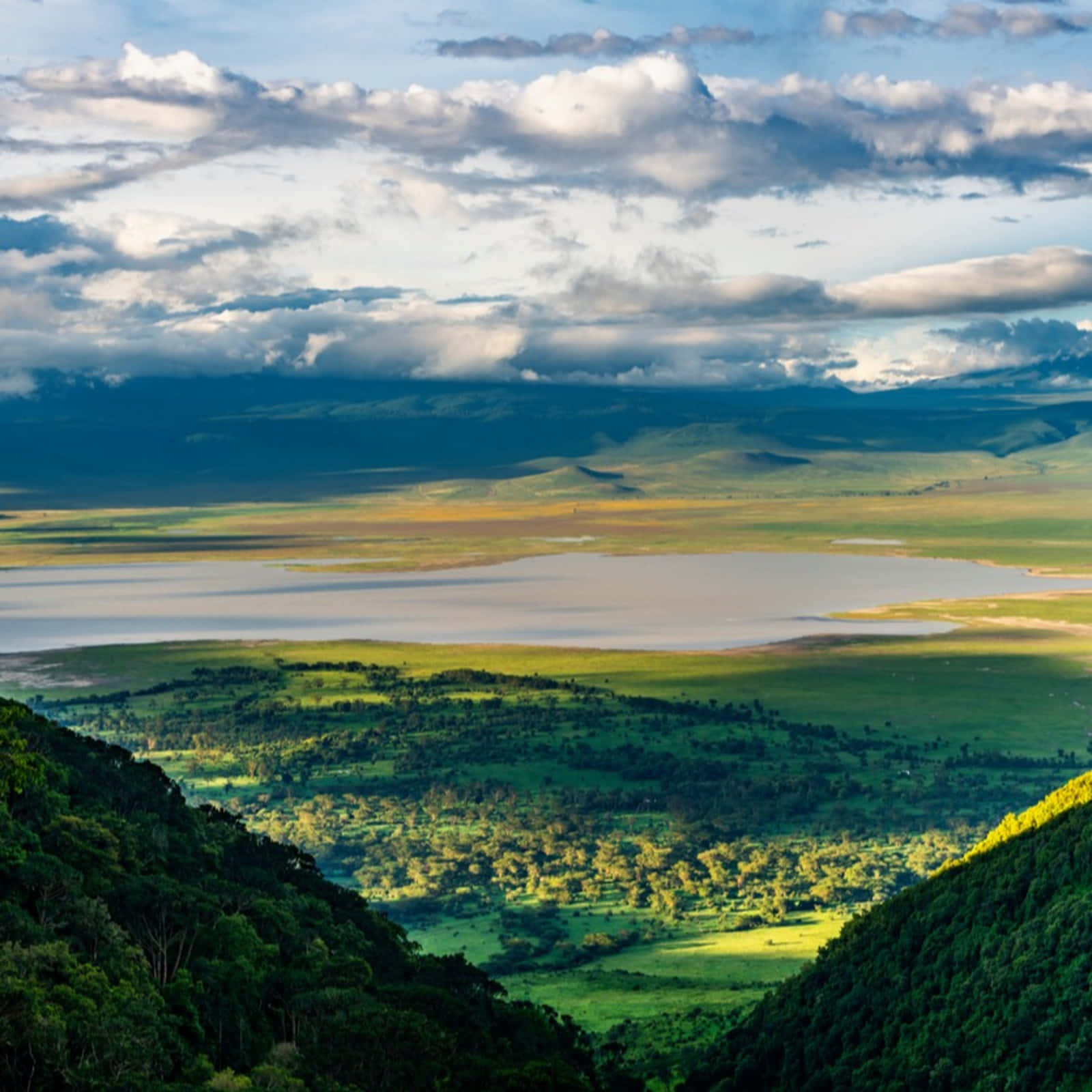 Tanzania Ngorongoro Crater Lake Magadi Scenery Background