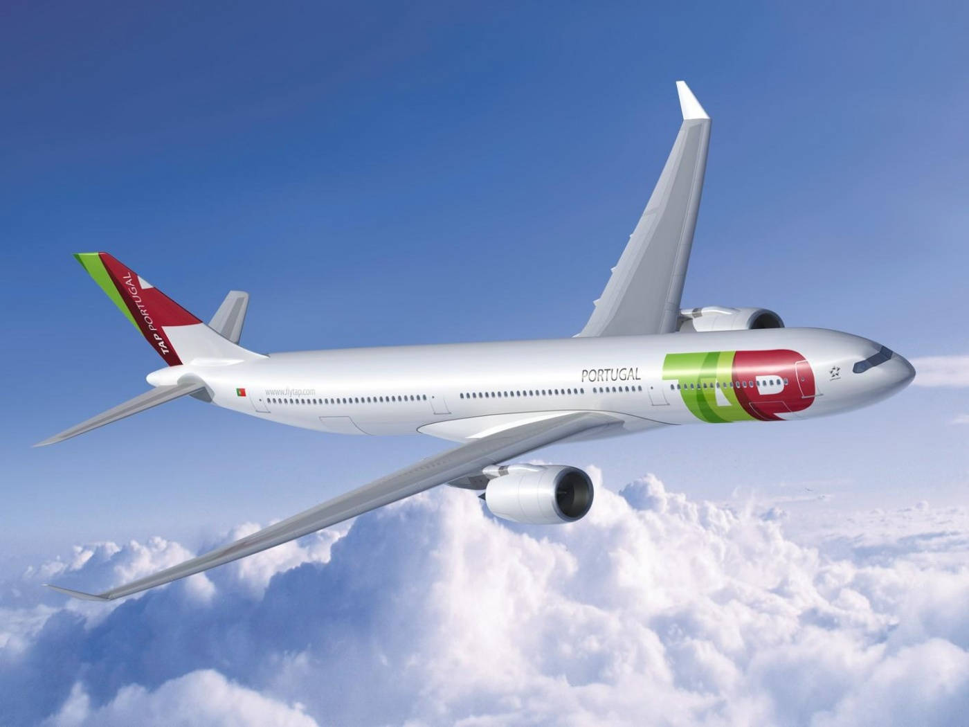 Tap Portugal White Clouds