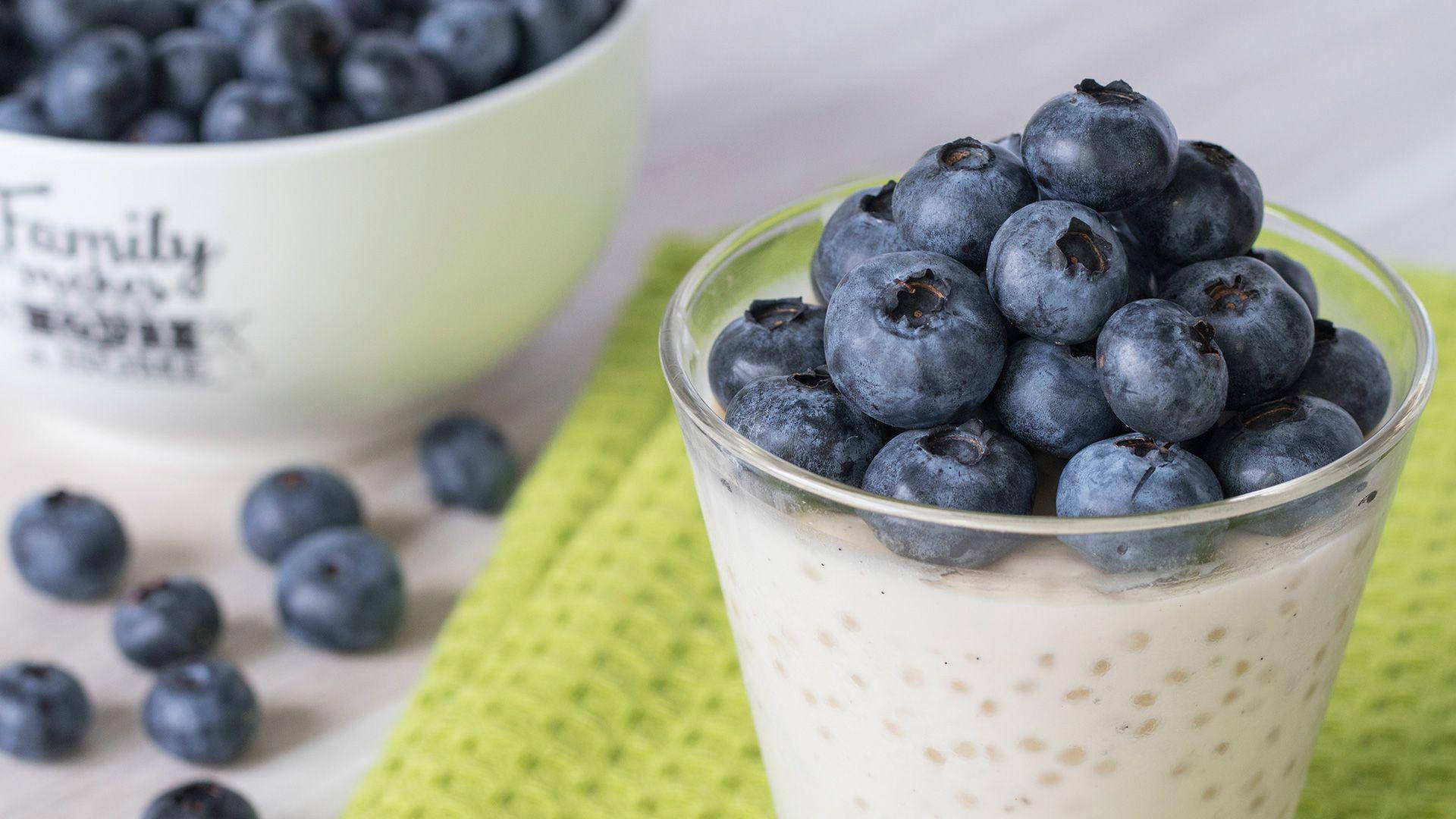 Tapioca Blueberry Pudding Background