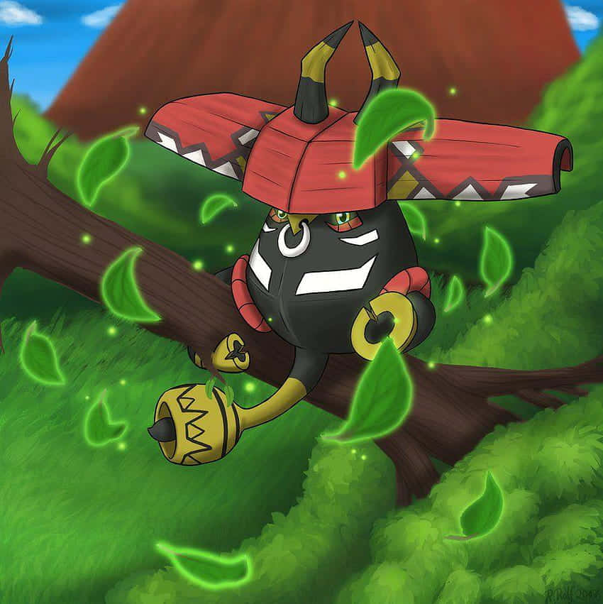 Tapu Bulu, A Natural Guardian, Resting Lazily On A Branch Background