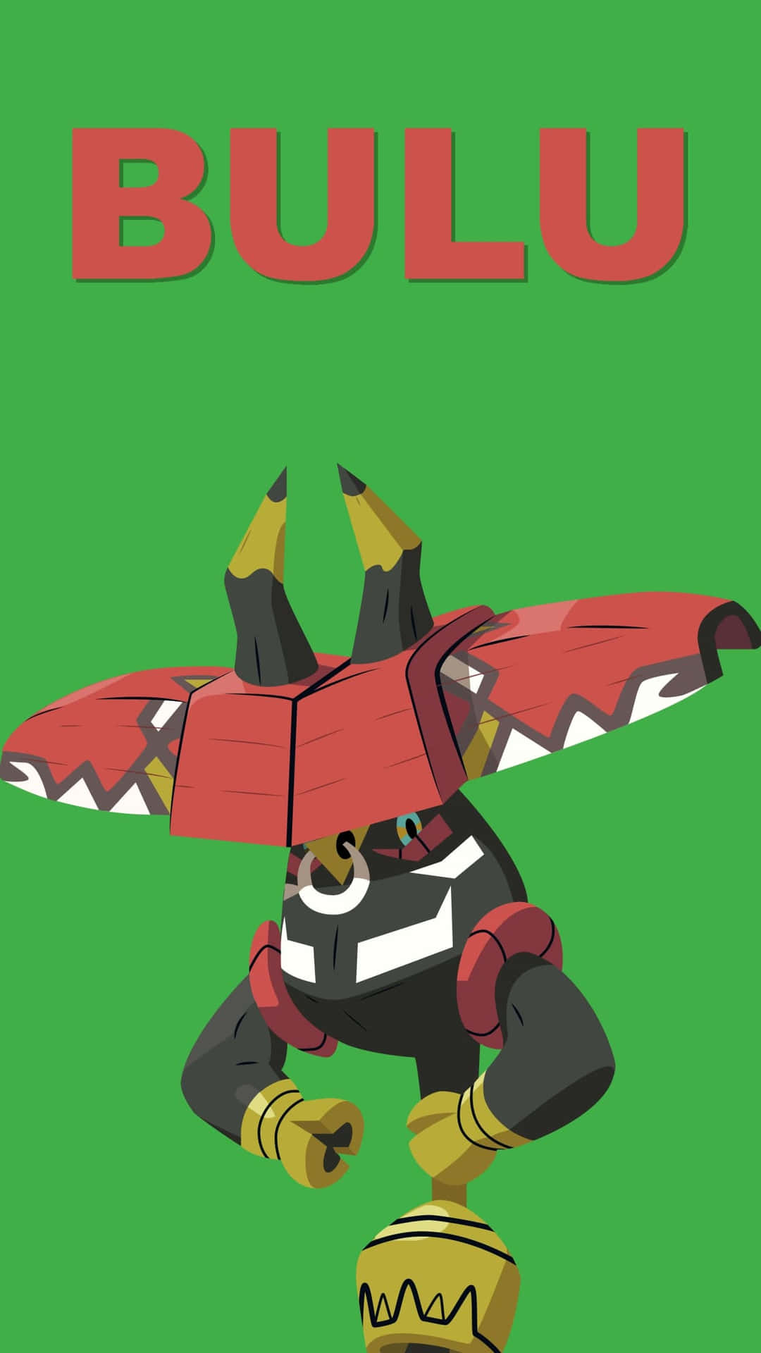 Tapu Bulu Green Background Phone Background
