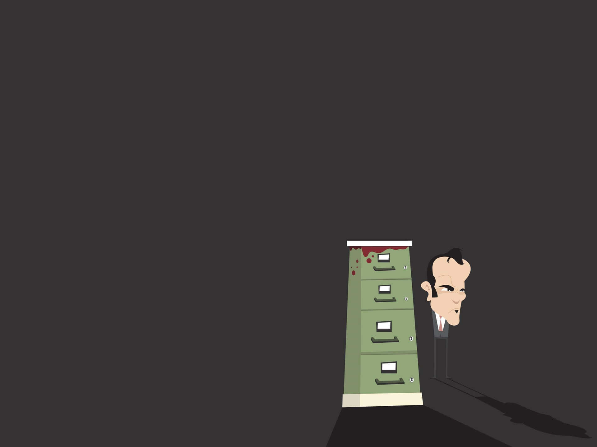 Tarantino Inspired File Cabinet Cartoon Background