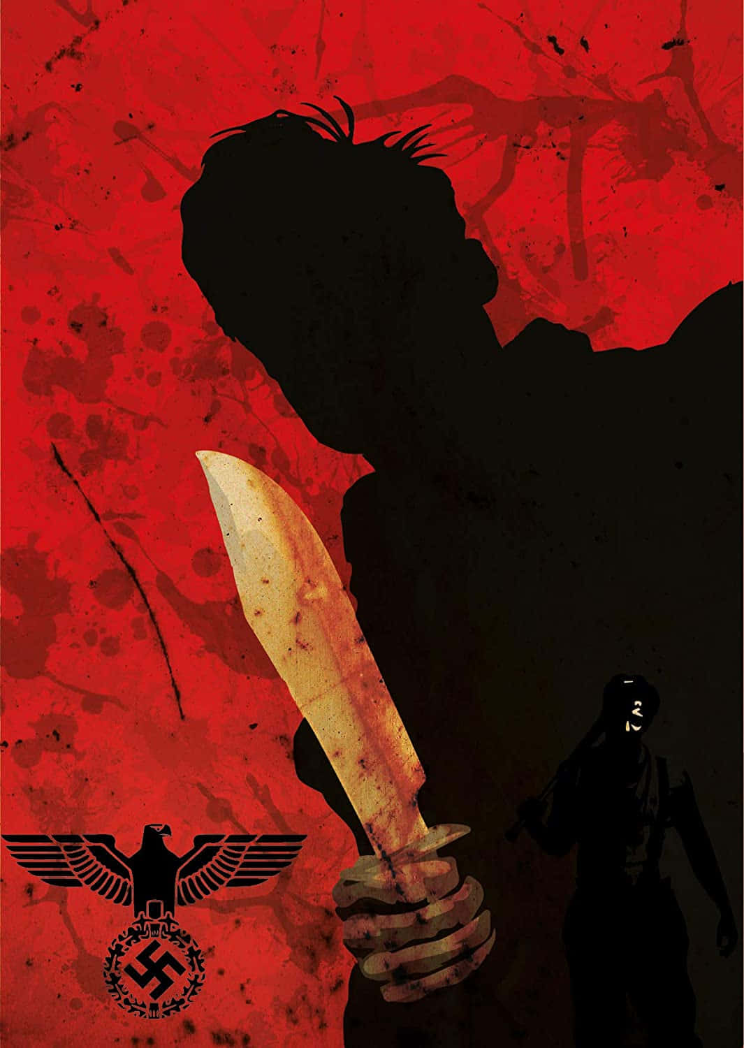 Tarantino Inspired Red Silhouette Artwork Background