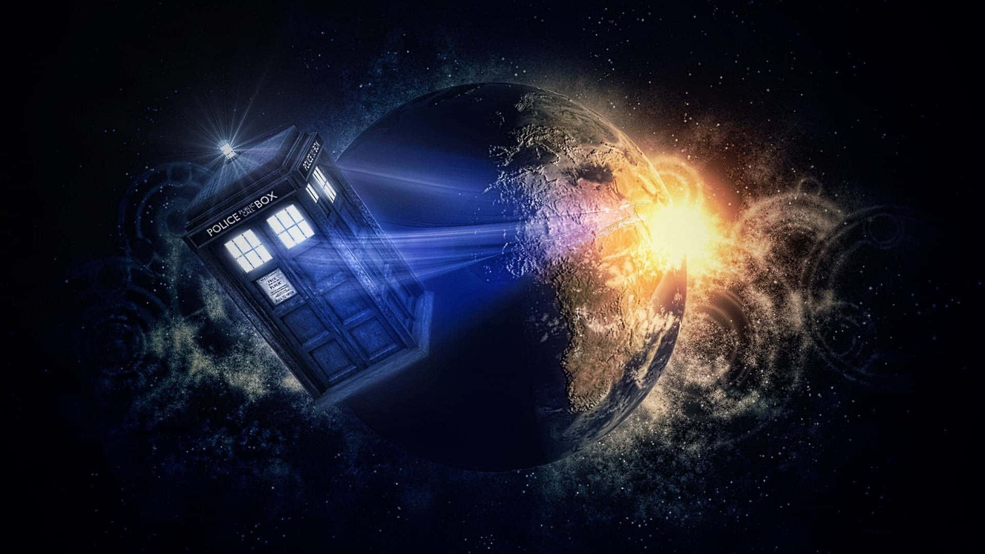 Tardis And Earth Background