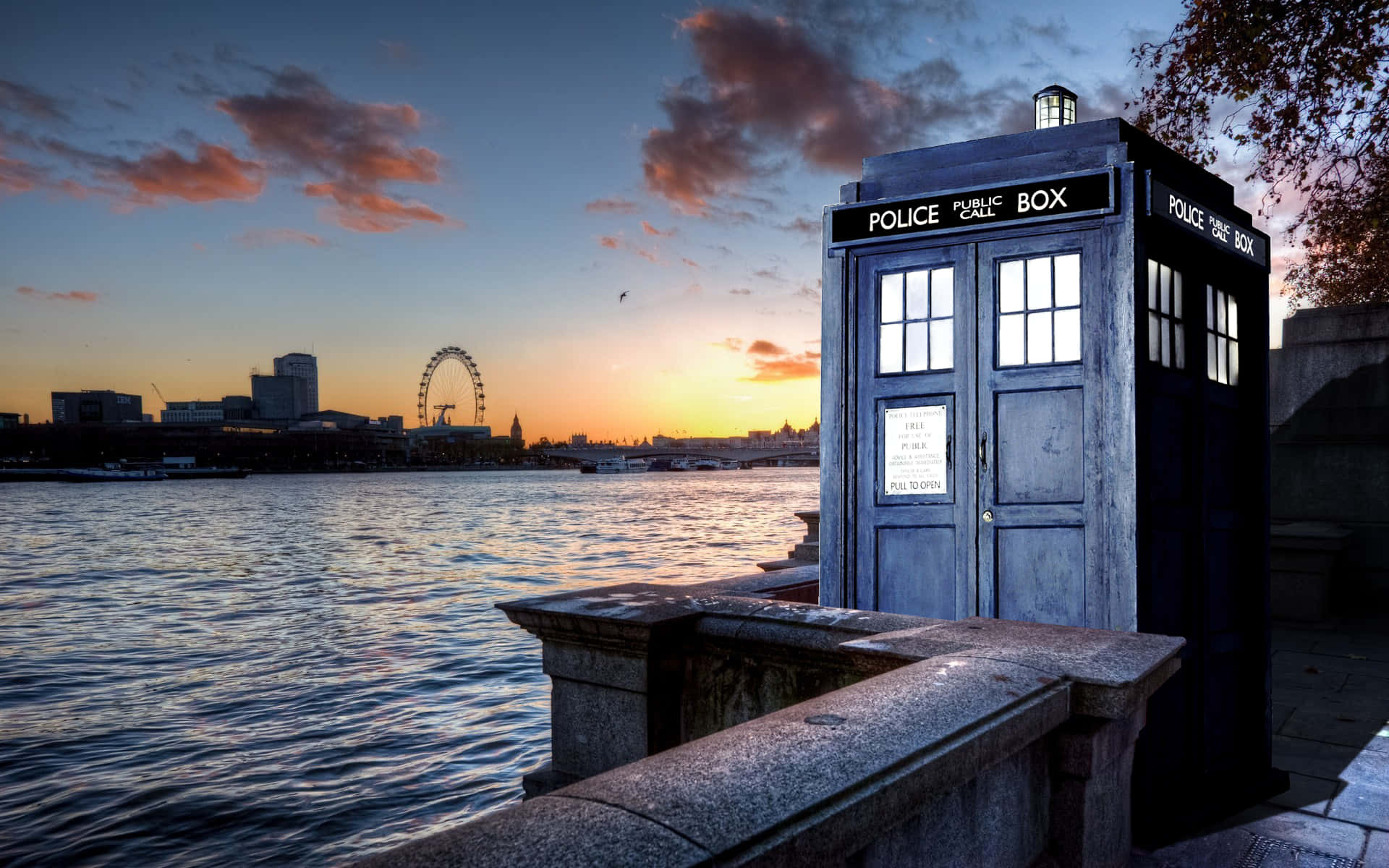 Tardis By Docks Background