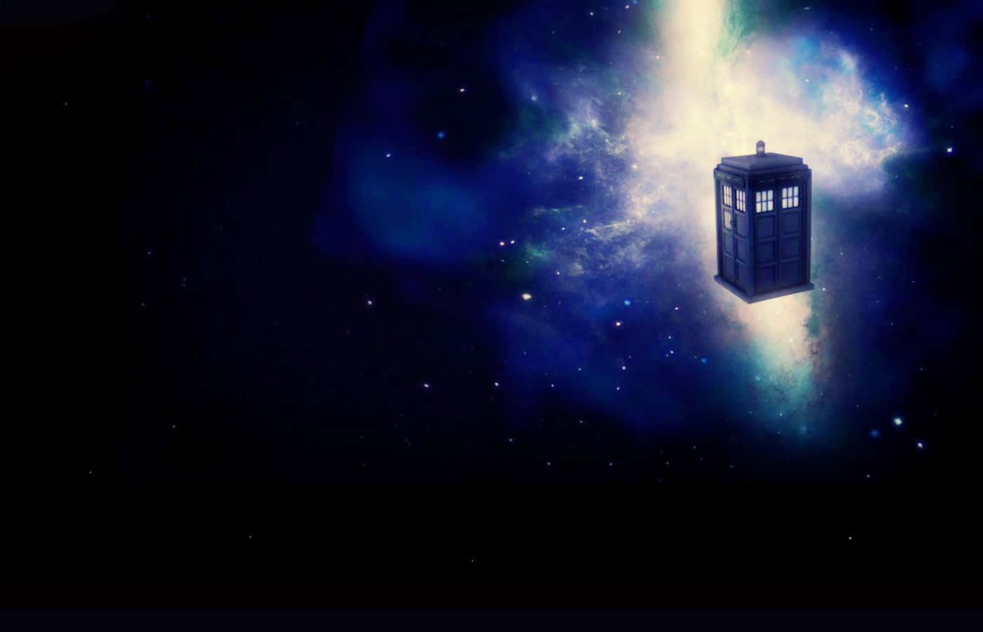 Tardis Floating In Space Background