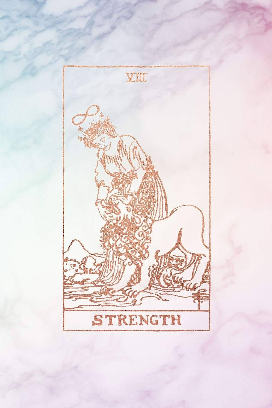 Tarot Card Strength Background