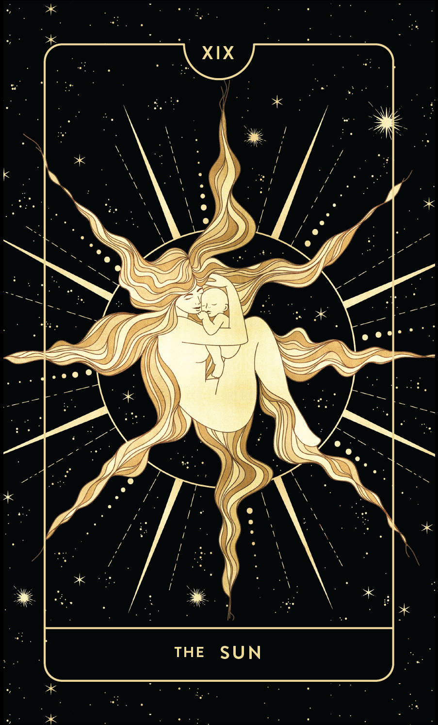 Tarot Card The Sun Background