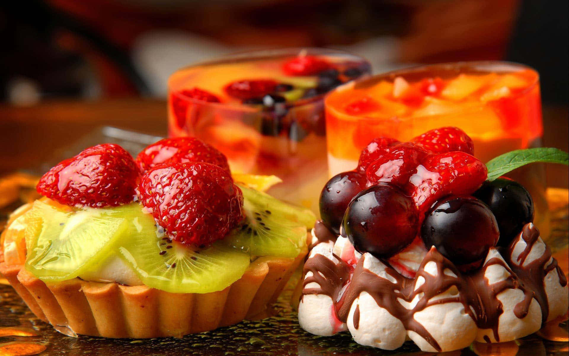 Tart Fruit Sweet Pies Background
