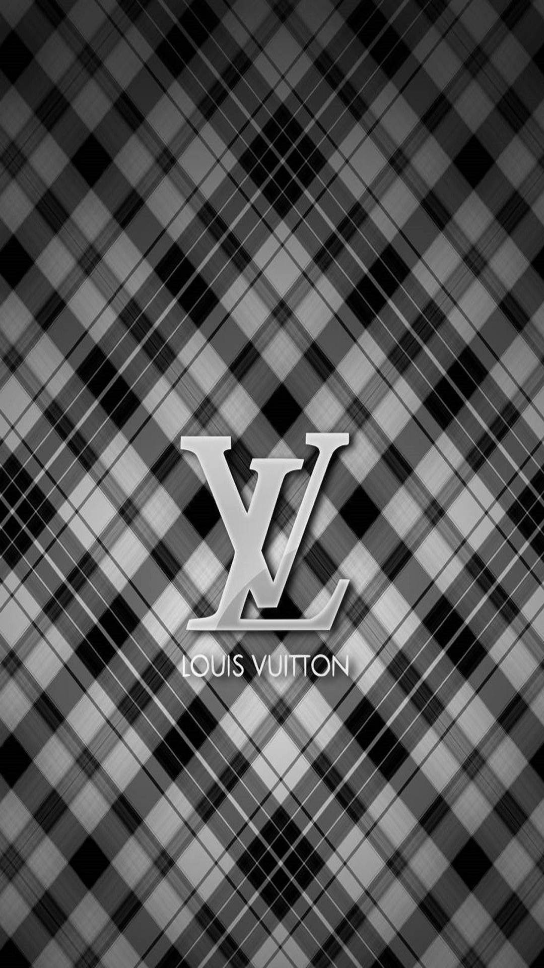Tartan Plaid Louis Vuitton Phone Background
