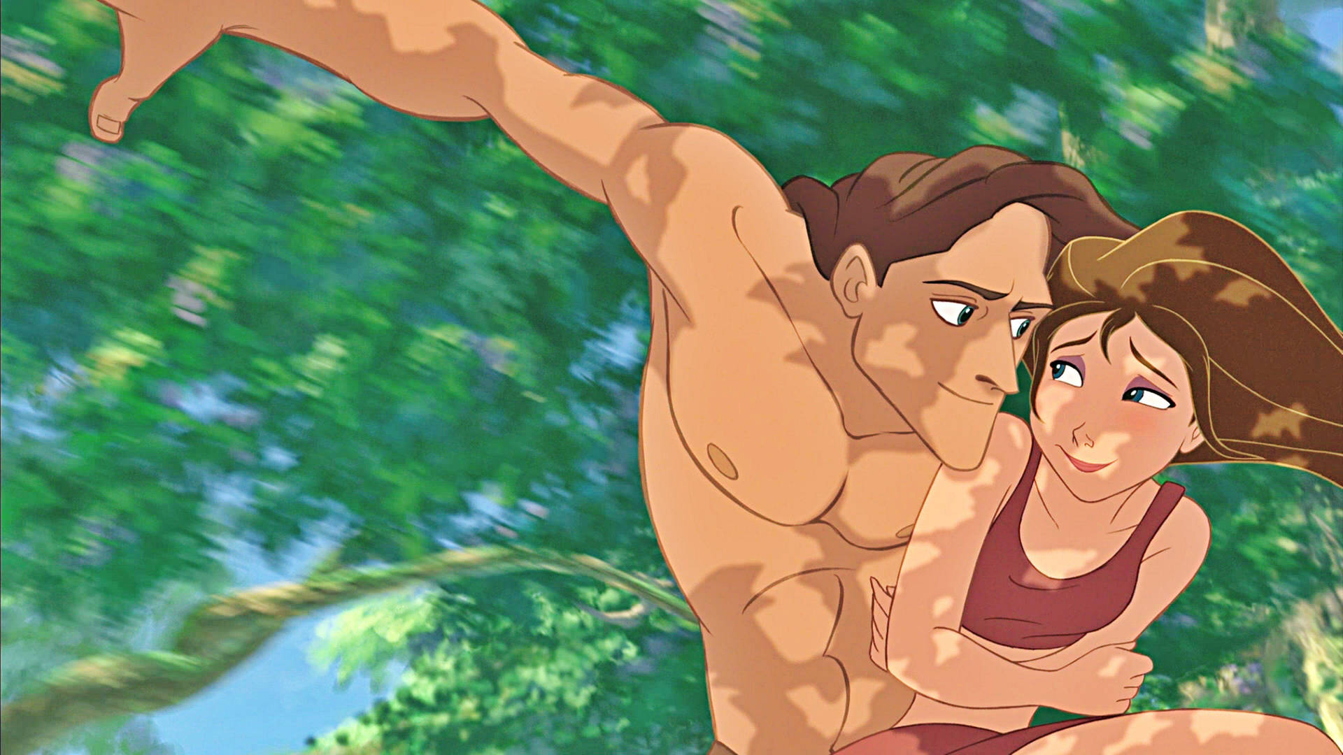 Tarzan And A Shy Jane Porter Background