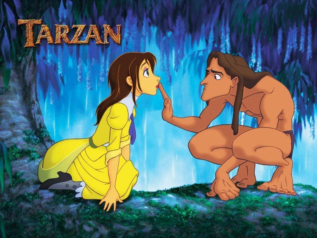 Tarzan And Jane Porter In The Wild Jungle Background