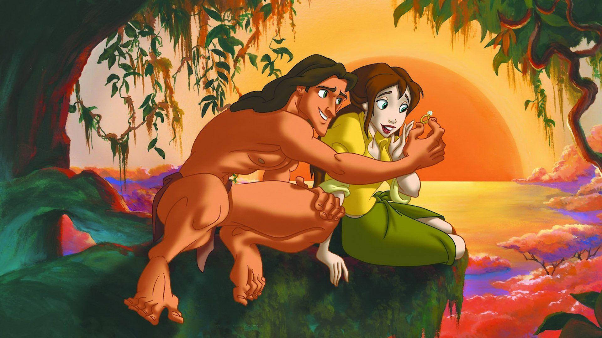 Tarzan Trying To Impress Jane Porter Background