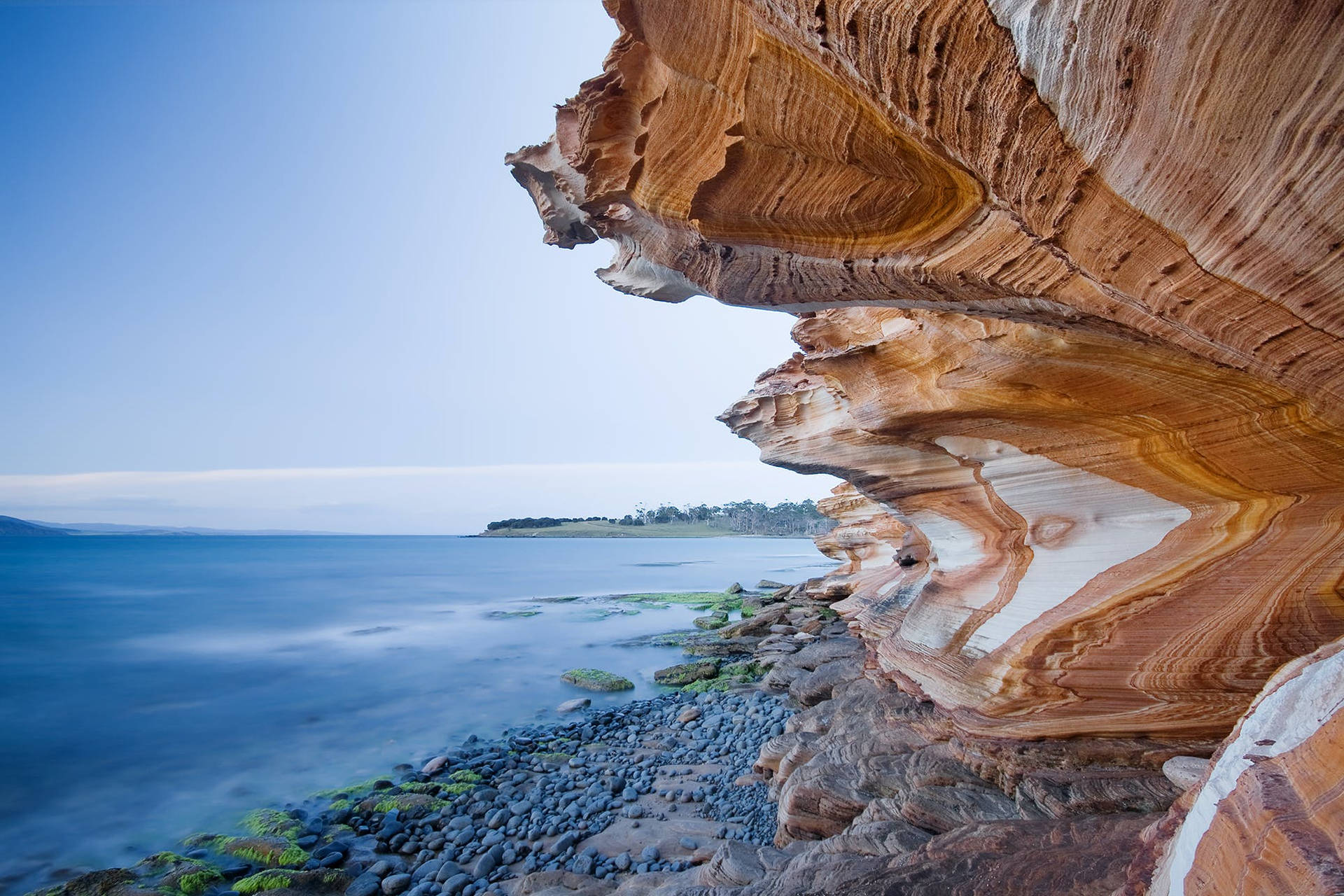 Tasmania Stratified Cliff Background