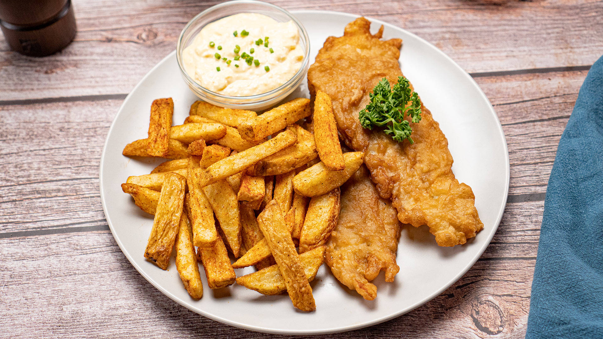 Tasty Big Plate Of Fish And Chips