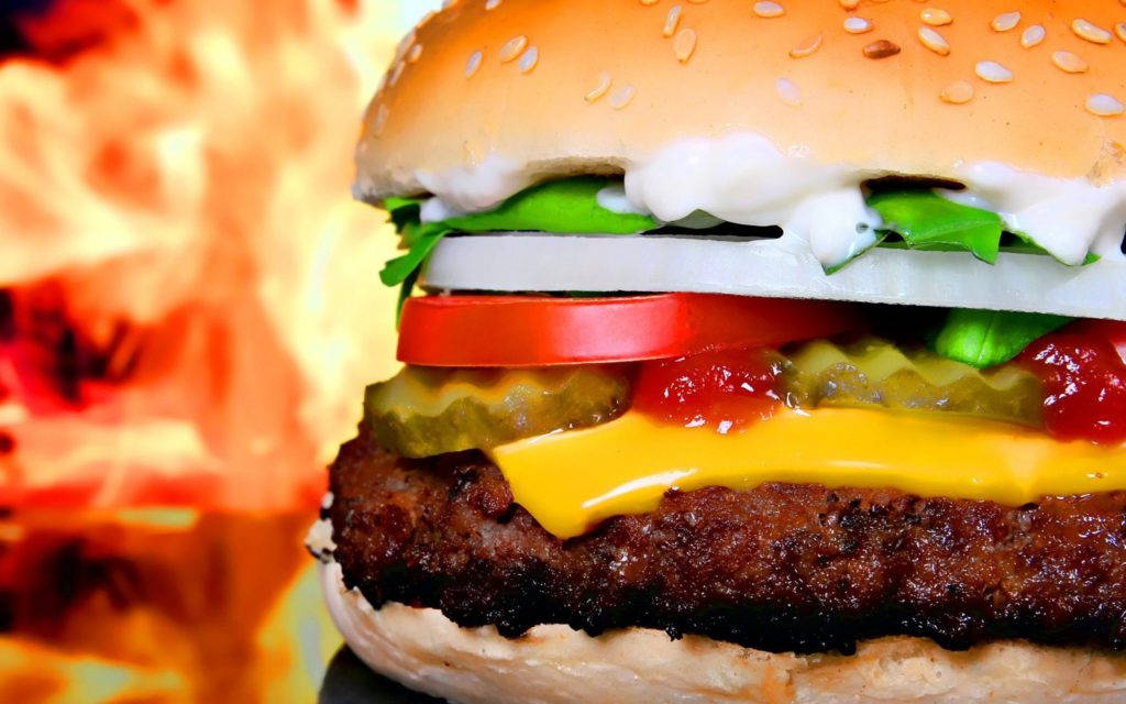 Tasty Cheeseburger Food Desktop Background