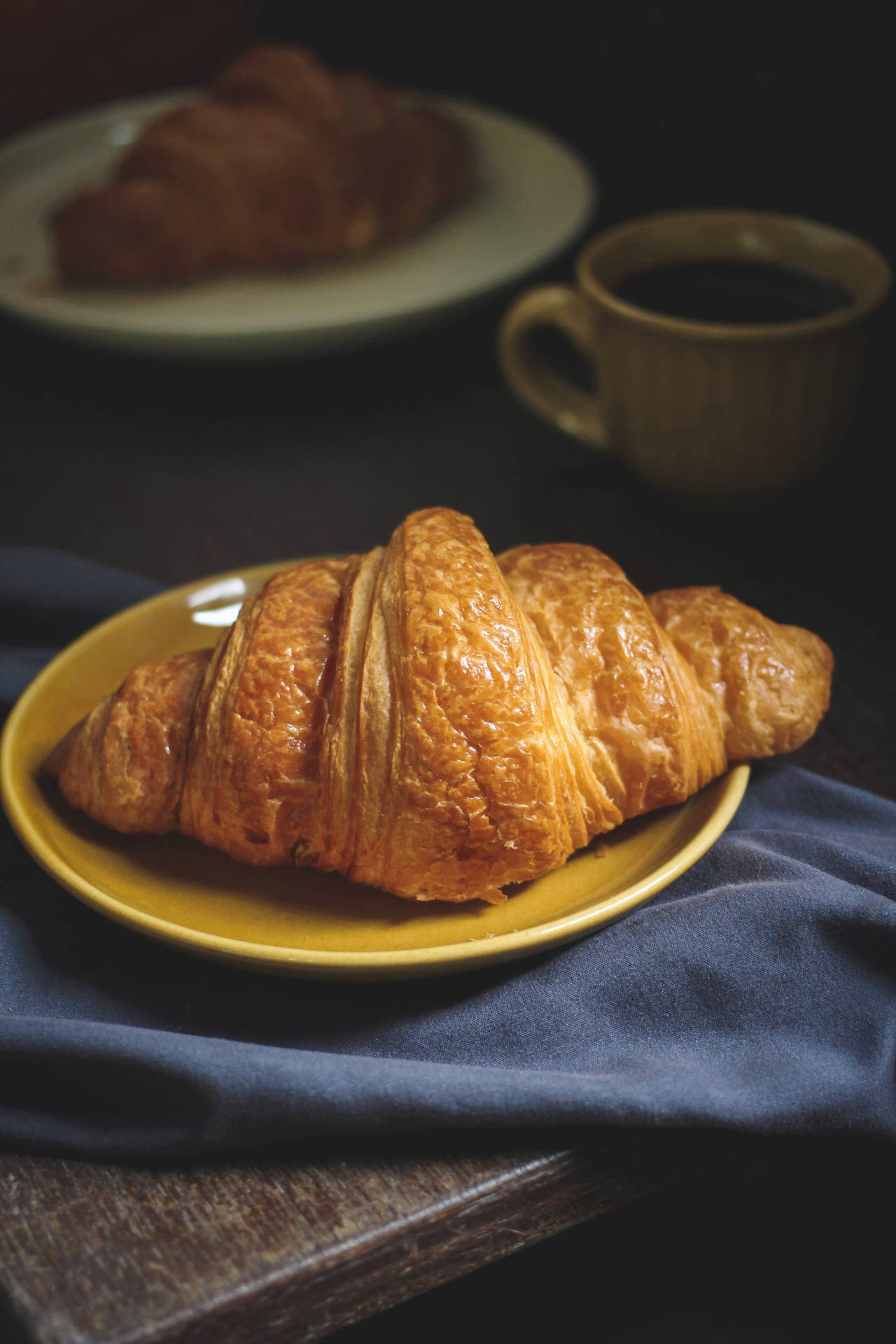 Tasty Croissant Pastry Background