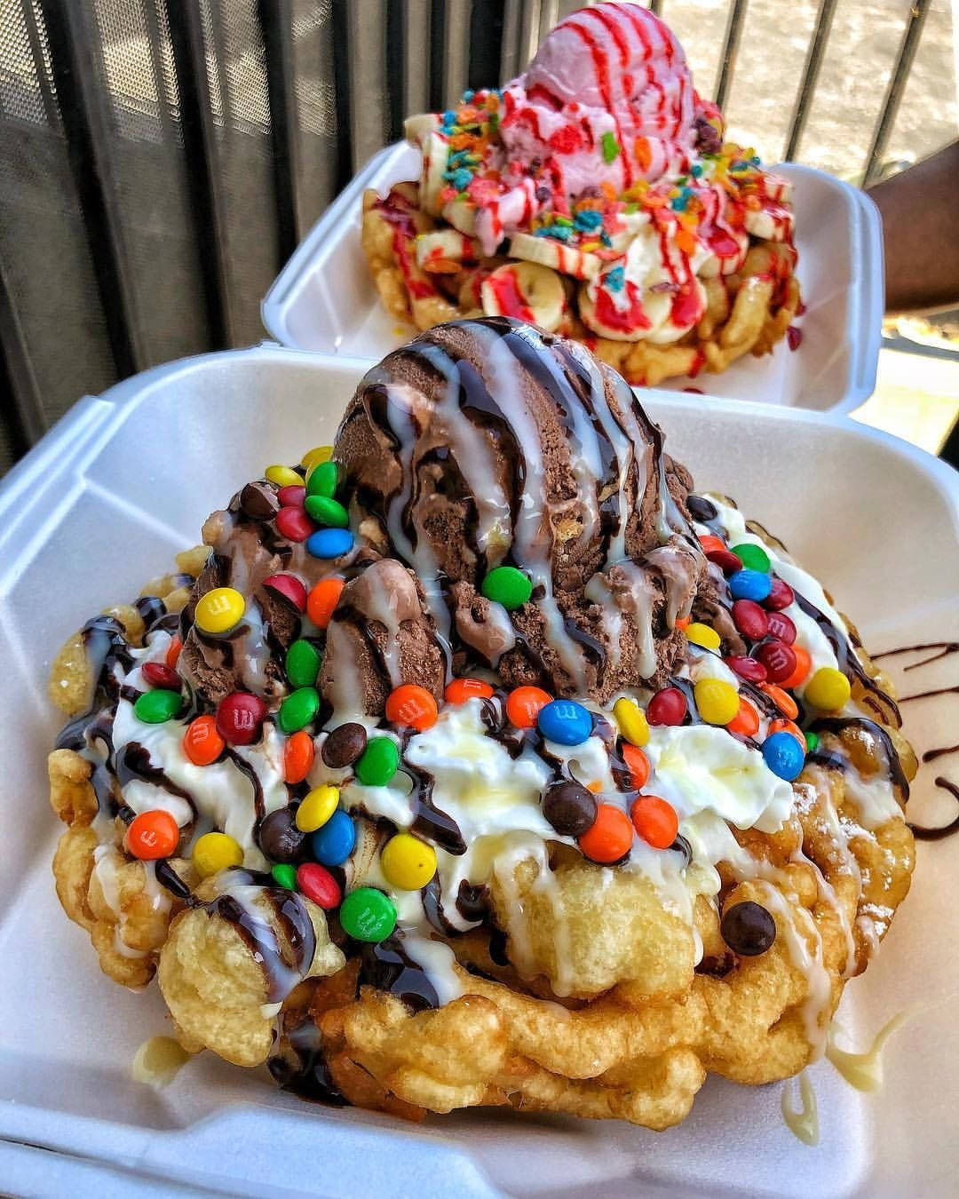 Tasty Funnel Cakes Background