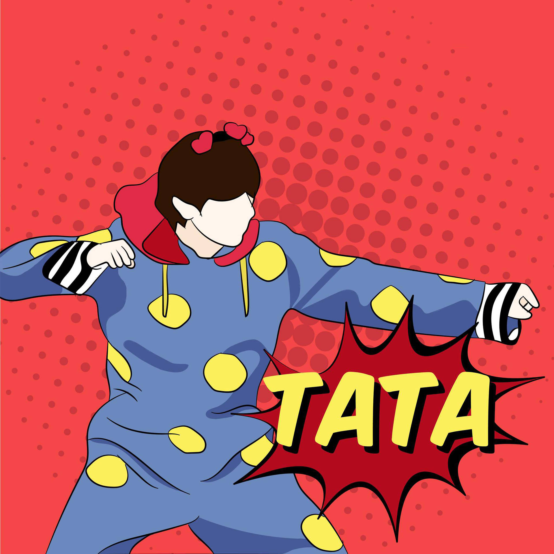 Tata Bt21 And V Bts Art Background