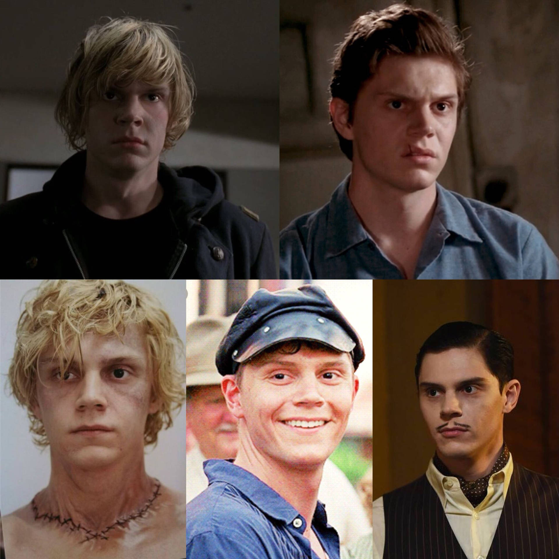 Tate Langdon Role Collage Background