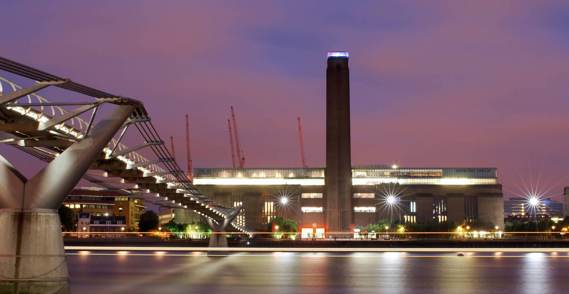 Tate Modern Photo At Night Background