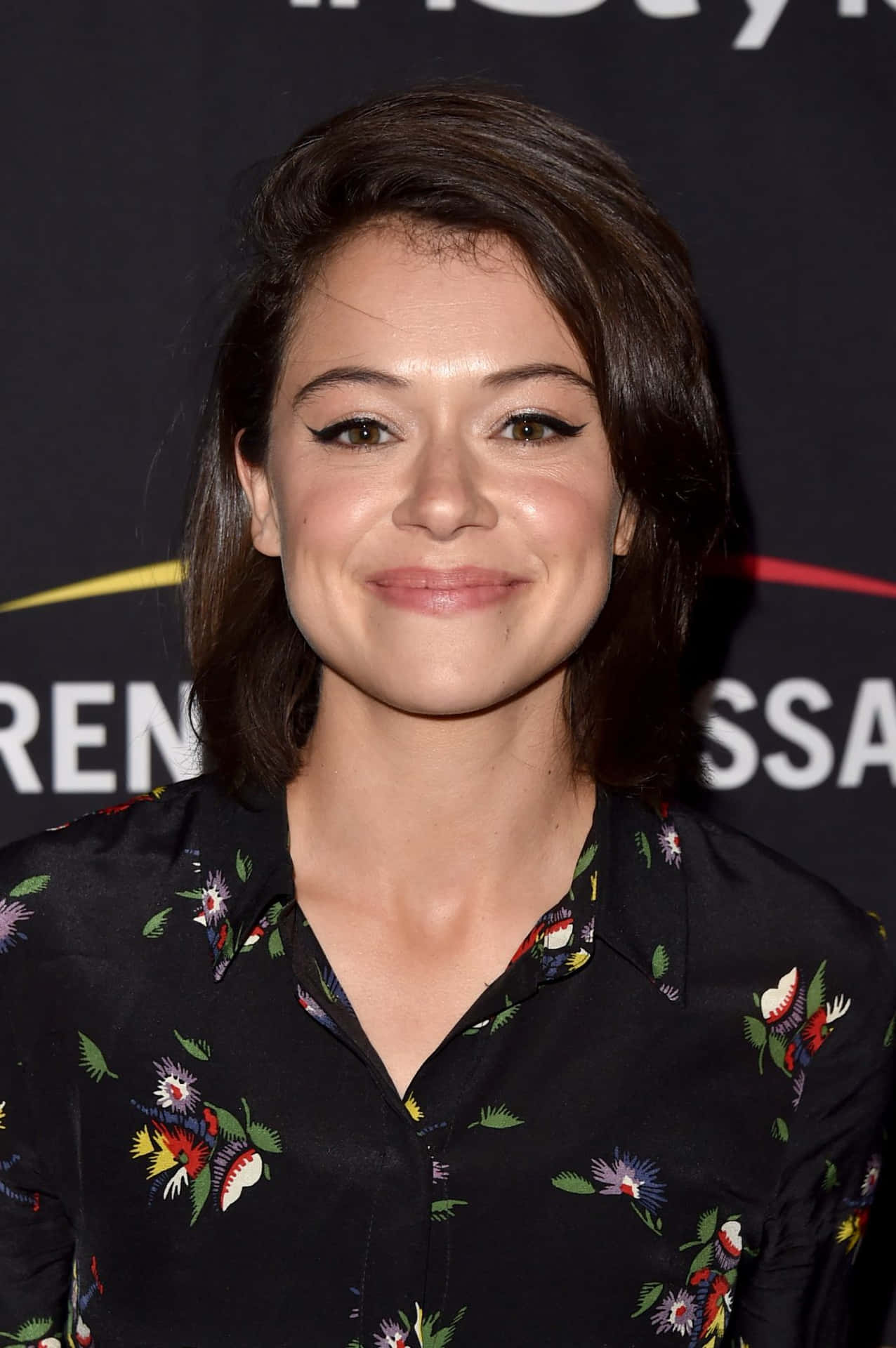 Tatiana Maslany Floral Top Event Appearance Background