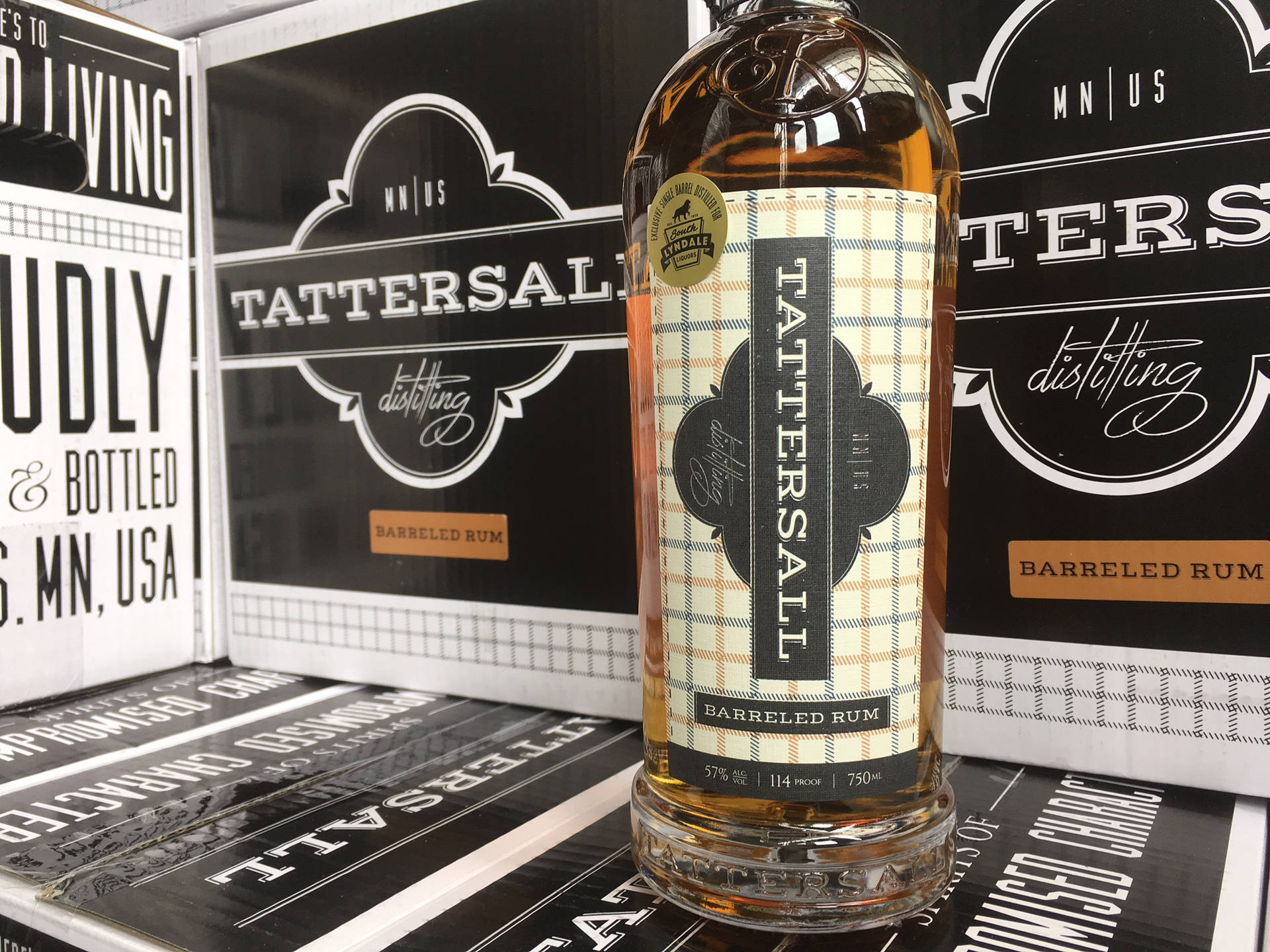 Tattersall Distilling Barreled Gin Bottle Background