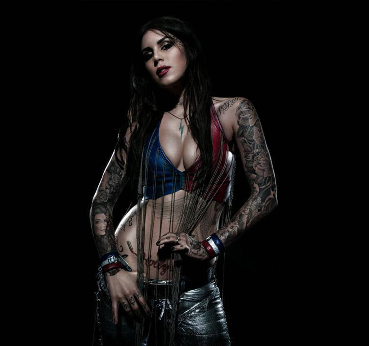 Tattooed Goth Kat Von Pfp Background