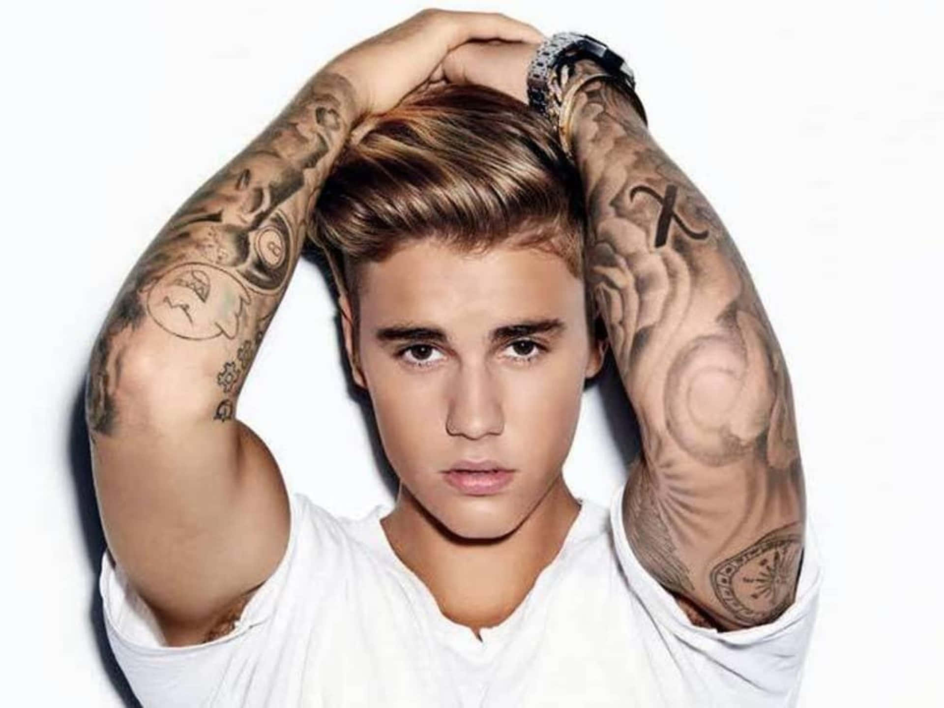 Tattooed Justin Bieber 2015 Background