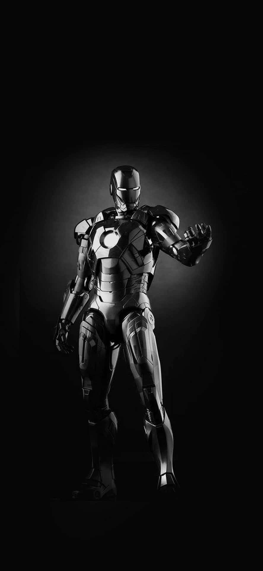 Taunting Iron Man Black And White Background