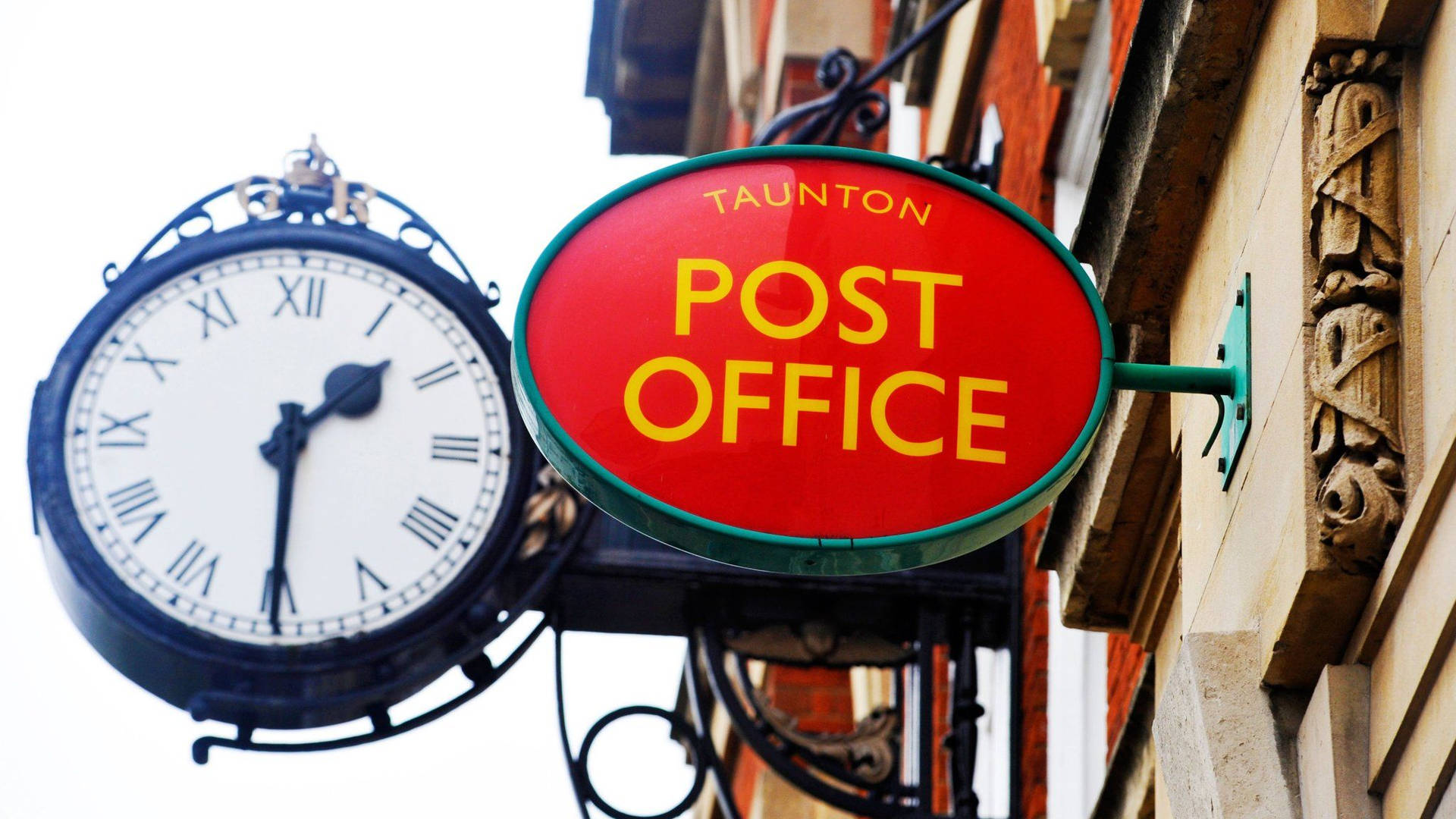 Taunton Uk Post Office Sign Background