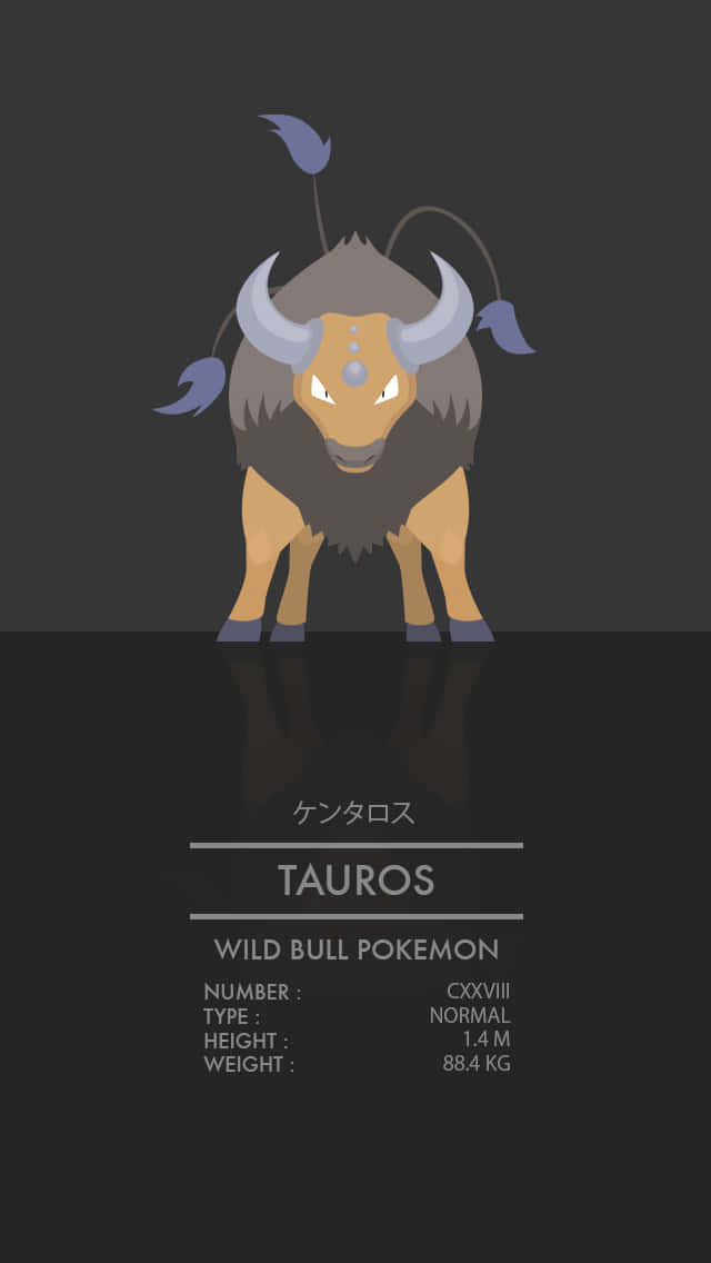 Tauros With Stats Background