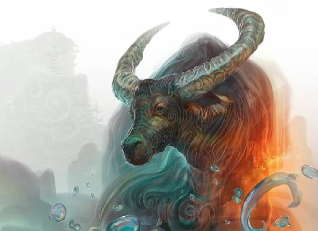 Taurus Bull Painting Background